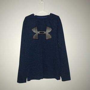 Navy Blue Under Armour Heat Gear Boys Shirt